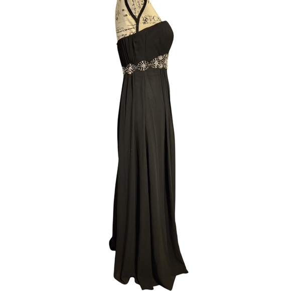 Fiesta Black Strapless Embellished Gown - Picture 4 of 10